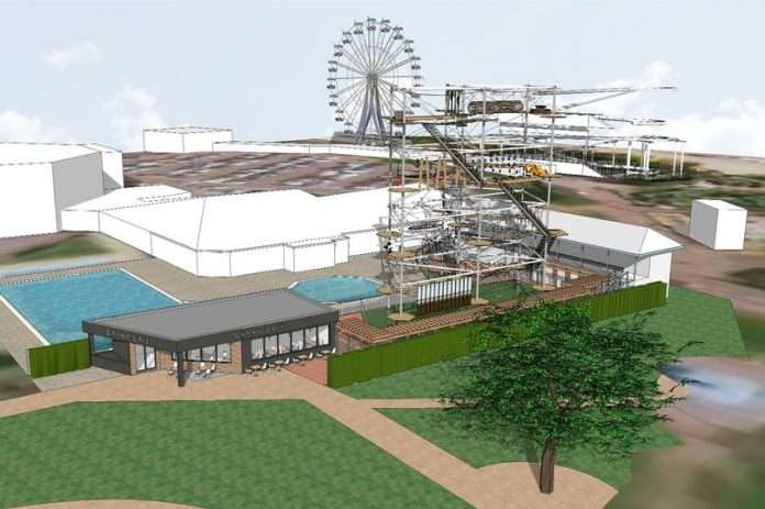 skegness new 70ft high wire attraction